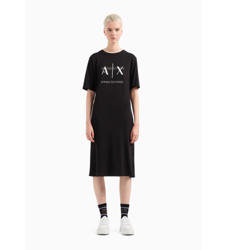 DYA79YJ3RZ1200 Robe noire unie (L), Casuel, Coton, Manche courte - Armani Exchange - Modalova