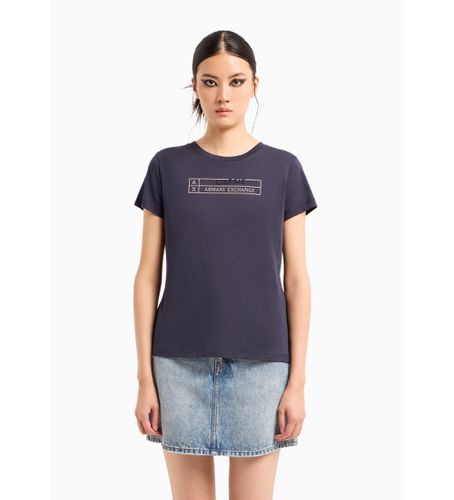 DYT01YJ3RZ1593 T-shirt à manches courtes (S), Casuel, Coton, Manche courte, Marine - Armani Exchange - Modalova