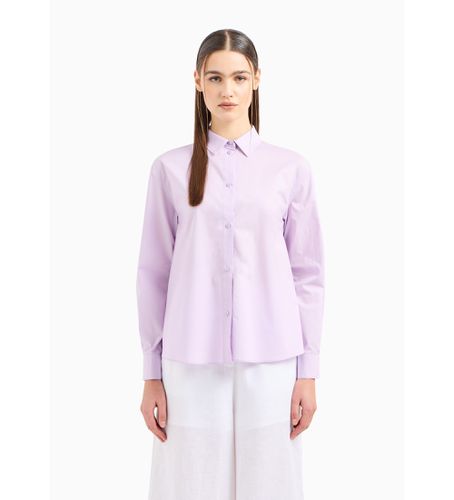 DYC27YN4RZ1354 Lilas Boxy Shirt (L), Casuel, Violet, Coton, Manche longue - Armani Exchange - Modalova