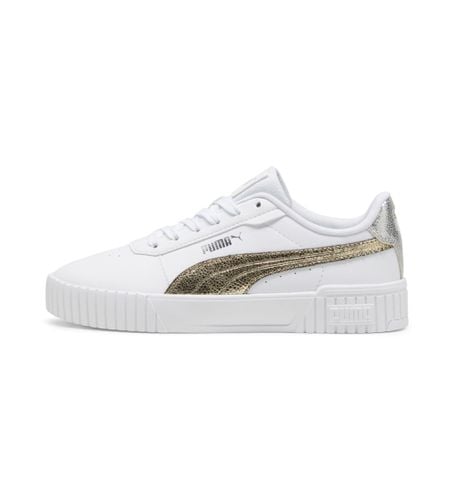 Chaussures en cuir Carina 2.0 Metallic Shine blanc (36), Plat, Lacets, Casuel - Puma - Modalova