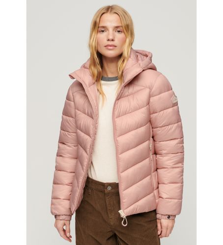 W5011651A Fuji Hooded Quilted Jacket (S), Casuel, Rose, Nylon, Manche longue - Superdry - Modalova