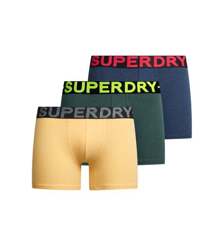 M3110452A Pack 3 Boxer Marca jaune, , (S), Homewear, Le coton biologique, Durable - Superdry - Modalova