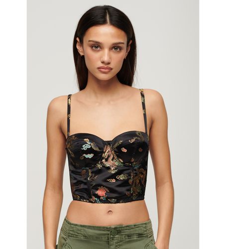 W6011811A Top corset avec broderie florale en satin (XS), Casuel, Polyester, Sans manches / bretelles - Superdry - Modalova