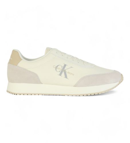 YM0YM01032 Baskets Retro Runner beiges (44), Plat, Lacets, Casuel - Calvin Klein Jeans - Modalova