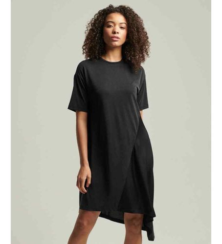 W8011153A Robe noire avec des tissus mélangés (XS), Casuel, Viscose, Manche courte - Superdry - Modalova