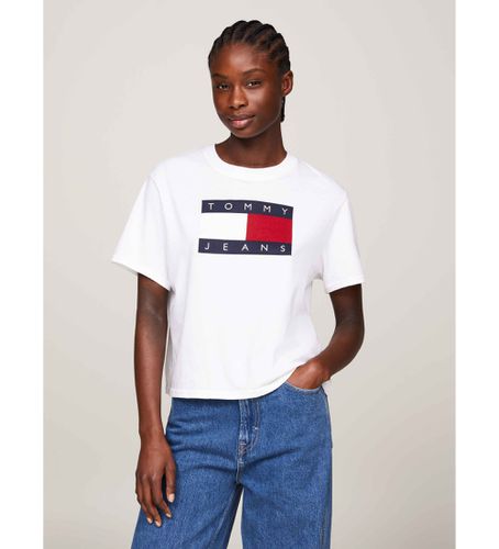 DW0DW18629 T-shirt ample avec logo (XS), Casuel, Coton, Manche courte - Tommy Jeans - Modalova