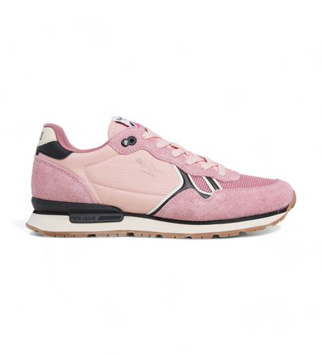 PLS40025 Brit Fun Leather Sneakers light (36), Cuir, Plat, Lacets, Casuel, Rose - Pepe Jeans - Modalova