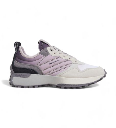 PLS60010 Lucky Flag - Baskets en cuir lilas (36), Plat, 3 à 5 cm, Lacets, Casuel, Violet - Pepe Jeans - Modalova