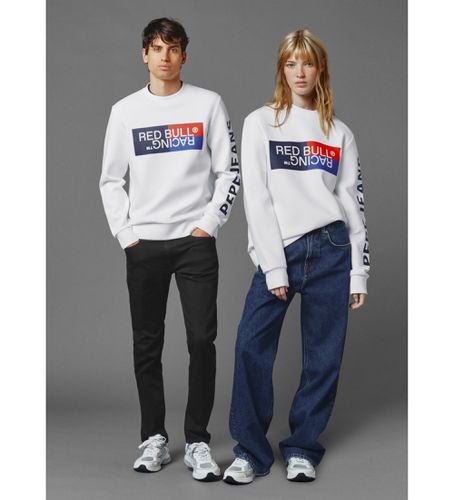 Bull Racing x Pepe Jeans unisex. RU580007 Colour Block Graphic Crew Sweatshirt (XXL), Blanc, Casuel, Coton, Manche longue - Red Bull Racing x Pepe Jeans - Modalova