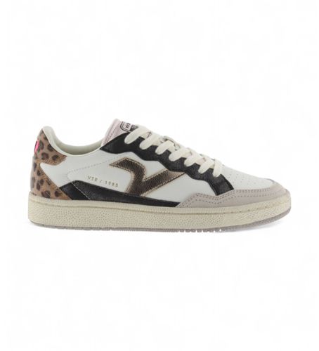 Smash Animal Pop Leather Sneakers (37), Cuir, Blanc, Plat, Lacets, Casuel - Victoria - Modalova