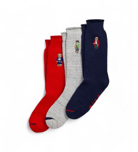 Lot de 3 paires de chaussettes Polo Bear , , rouge (43-46), Homewear, Coton - Polo Ralph Lauren - Modalova