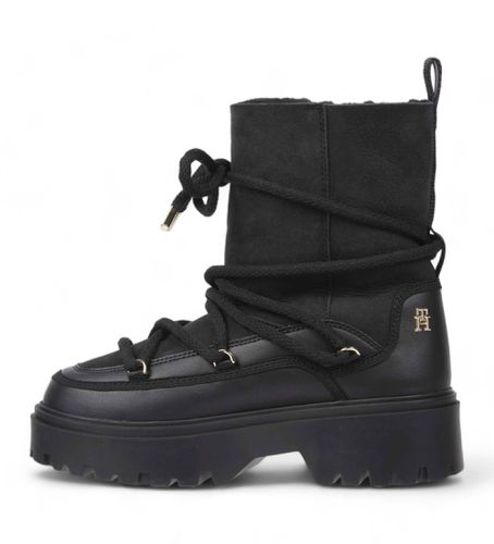 FW0FW08085 Bottes Chonk (38), Cuir, 3 à 5 cm, Aucun, Casuel - Tommy Hilfiger - Modalova