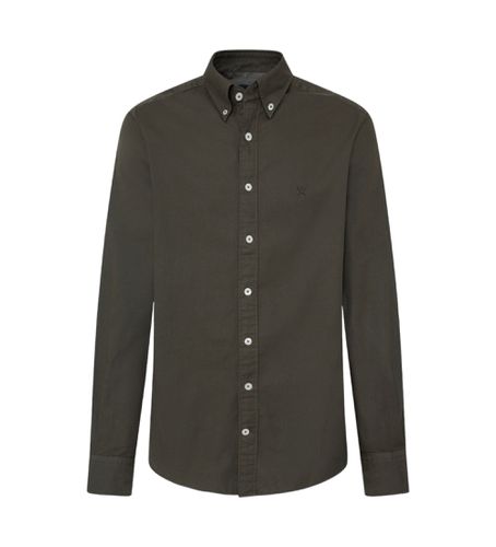 HM3010028 Chemise Oxford verte (S), Casuel, Fête, Coton, Classique, Manche longue - Hackett London - Modalova