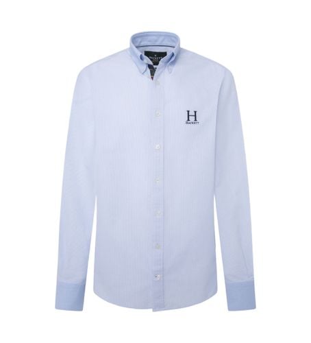 HM3010076 Heritage Oxford Stripe Shirt (M), Bleu, Casuel, Fête, Coton, Classique, Manche longue - Hackett London - Modalova