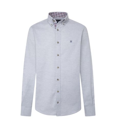 HM3010065 Chemise à bordures en flanelle grise (XL), Casuel, Coton, Manche longue - Hackett London - Modalova