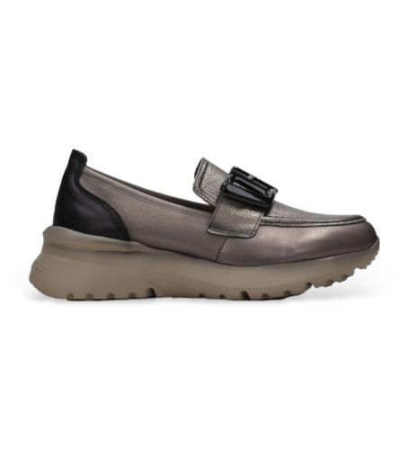 HI233135 Mocassins en cuir sport plomb (36), Plat, Aucun, Casuel, Gris - Hispanitas - Modalova