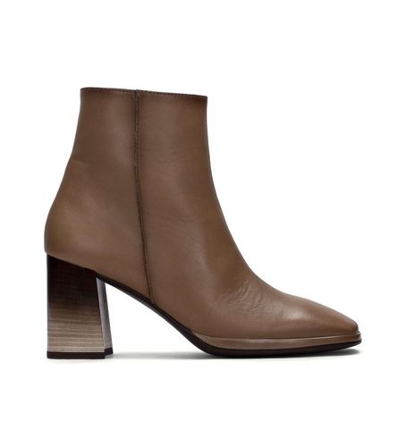 HI233020 Bottines Monaco en cuir marron - Hauteur du talon 7cm (35), 5 à 8 cm, Fermeture éclair, Casuel - Hispanitas - Modalova