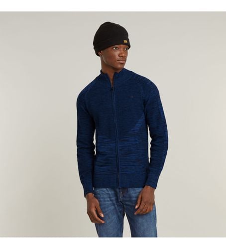 D25070-C259-G791 Pull 3D Biker Zip Through Knitted (XS), Casuel, Le coton biologique, Durable, Marine - G-Star - Modalova