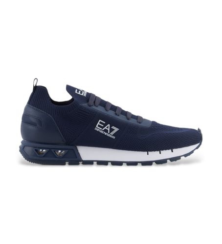 Unisex. X8X171_XK373 Trainers Legacy Knit (44), Plat, Lacets, Casuel, Marine - EA7 - Modalova