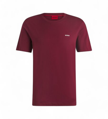 T-shirt en coton tricoté marron (L), Grenat, Manche courte - HUGO - Modalova