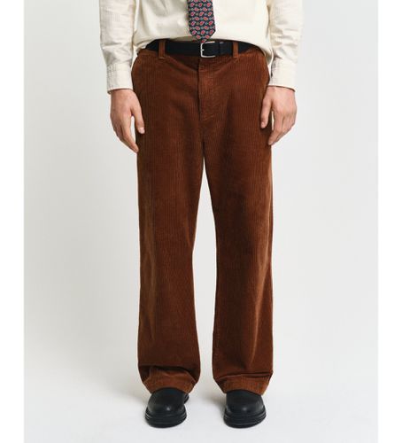 Pantalon large en velours côtelé à coupe décontractée (30), Marron, Casuel, Coton - Gant - Modalova