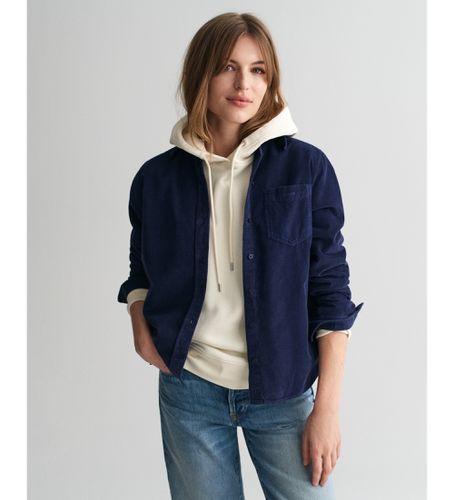 Chemise en velours côtelé à coupe régulière (34), Casuel, Coton, Manche longue, Marine - Gant - Modalova