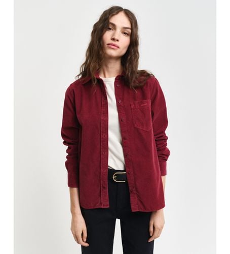 Chemise en velours côtelé marron à coupe régulière (40), Casuel, Grenat, Coton, Manche longue - Gant - Modalova