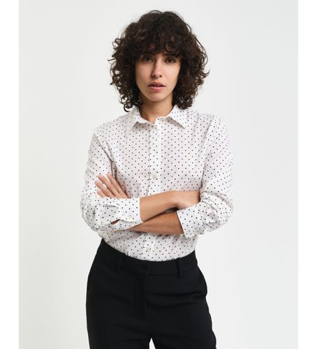 Chemise imprimée à pois en gaze de coton, coupe régulière, (34), Casuel, Manche longue - Gant - Modalova