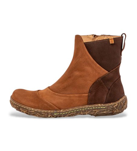 NK005_023 Bottines en cuir marron N5450 (36), Plat, Fermeture éclair, Casuel - El Naturalista - Modalova