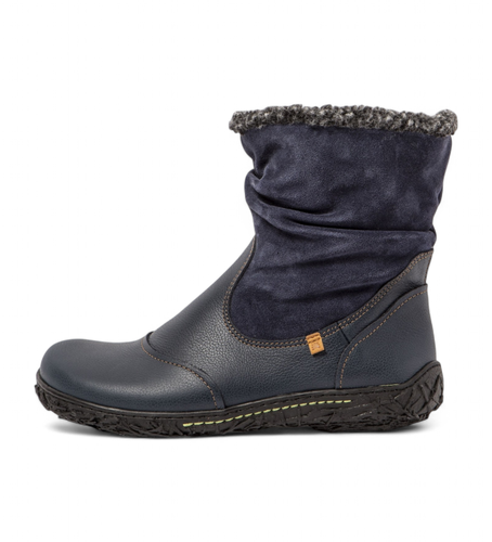 N7583CZ0005_0B0 Bottines en cuir N758 (36), Plat, Fermeture éclair, Casuel, Marine - El Naturalista - Modalova