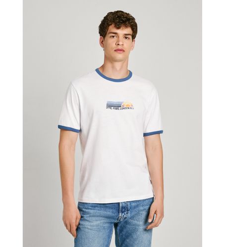 PM509437 T-shirt Adan (S), Blanc, Casuel, Manche courte, Le coton biologique, Durable - Pepe Jeans - Modalova