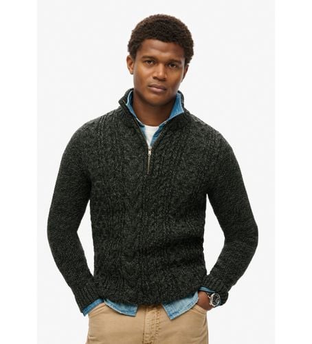 M6110639A Pull en tricot tressé demi-zip Jacob (L), Casuel, Acrylique - Superdry - Modalova