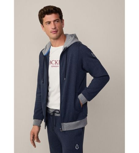 HM581287 Sweatshirt Heritage Hb Jacq (M), Casuel, Coton, Marine - Hackett London - Modalova