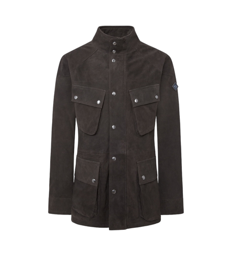 HM403224 Veste cargo en peau de chèvre marron (XS), Casuel, Cuir - Hackett London - Modalova