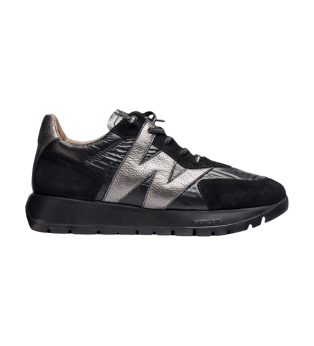 A-2464_941_5875 Odisei Leather Sneakers (35), Cuir, Noir, Plat, Lacets, Casuel - Wonders - Modalova