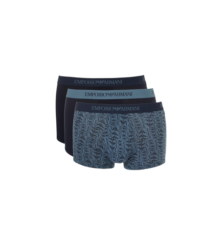 F722 Lot de 3 boxers bleus en pur coton (L), Homewear - Emporio Armani - Modalova