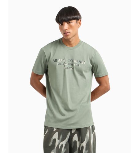 DZTH5ZJ9JZ1895 T-shirt à coupe régulière avec logo camouflage en coton ASV (L), Casuel, Manche courte - Armani Exchange - Modalova