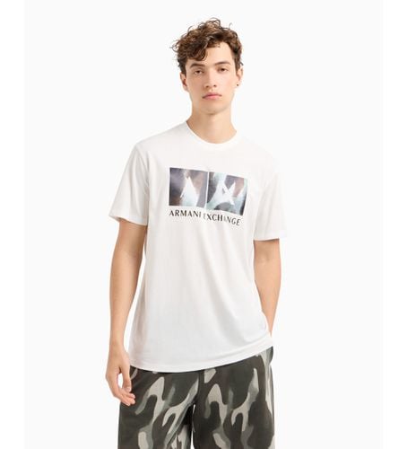 DZTHFZJH4Z1116 T-shirt à coupe régulière avec impression de logo abstrait en coton ASV (L), Casuel, Manch - Armani Exchange - Modalova