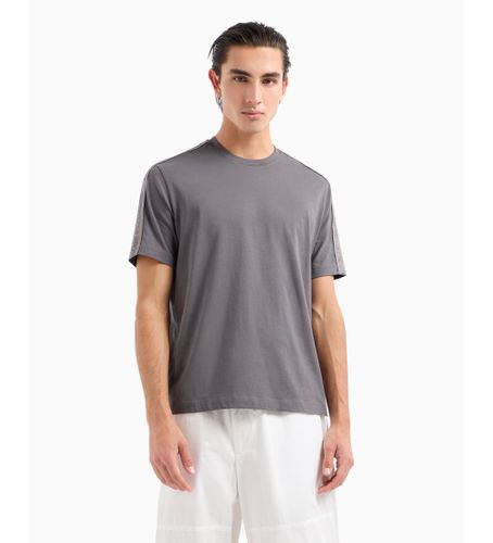 DZTLAZJ9JZ19AA T-shirt en coton épais de coupe régulière avec bandes grises du logo ASV (L), Casuel, Manche cou - Armani Exchange - Modalova