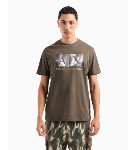 DZTHFZJH4Z1897 T-shirt à coupe régulière avec logo abstrait en coton ASV (L), Casuel, Manche courte - Armani Exchange - Modalova