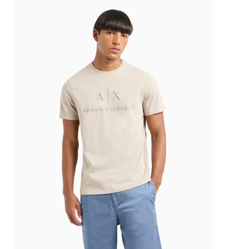 NZTCJZ8H4Z17AB T-shirt en maille à coupe régulière avec logo (XS), Casuel, Coton, Manche courte - Armani Exchange - Modalova