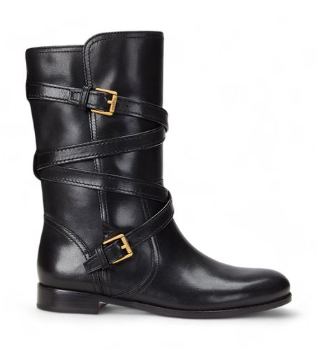 Briannah Leather Boots (36), Cuir, Plat, 1 à 3 cm, Boucle, Casuel - Polo Ralph Lauren - Modalova