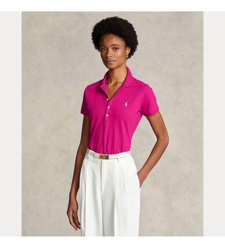 Polo Julie Slim Short Sleeve (L), Casuel, Rose, Coton, Manche courte, Corail - Polo Ralph Lauren - Modalova