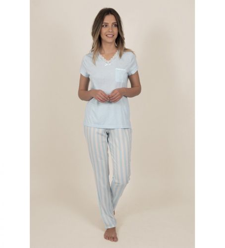 Pyjama à manches courtes à rayures classiquess, (M), Homewear, Coton, Polyester, Viscose, M - Admas - Modalova