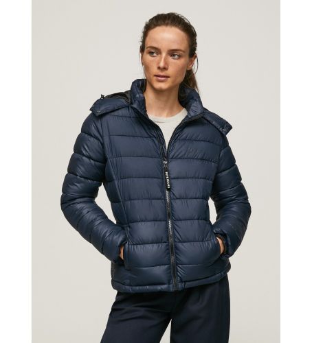 Til kvinder. PL402077 Vandafvisende jakke Alexa navy (M), Blå, Casual, Polyester - Pepe Jeans - Modalova