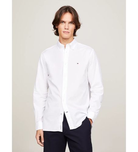 Til mænd. MW0MW25035 TH Flex Poplin skjorte (S), Casual, Lange ærmer, Økologisk bomuld, Bæredygtig - Tommy Hilfiger - Modalova