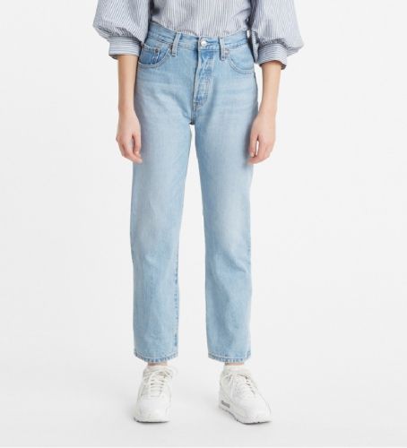 Til kvinder. 36200-0124 Jeans 501 Crop Ojai Luxor Light Blue (23/26), Blå, Casual, Bomuld, Økologisk bomuld, Bæredygtig - Levi's - Modalova