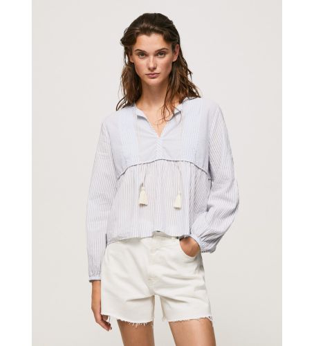 Til kvinder. PL304469 Bluse Ella (XS), Casual, Bomuld, Lange ærmer - Pepe Jeans - Modalova