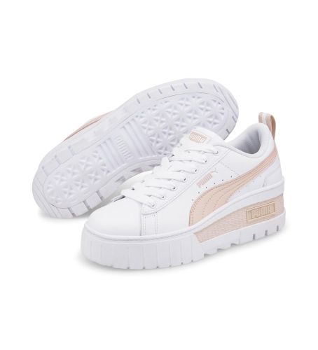 Til kvinder. 38627303 Mayze Wedge Læder Sneakers , (36), Fast, Blonder, Casual - Puma - Modalova