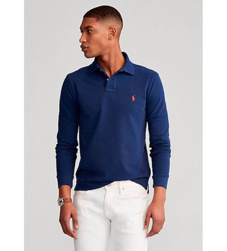 Til mænd. 710681126038 Slim fit piqué polo shirt (XXL), Casual, Bomuld, Lange ærmer - Polo Ralph Lauren - Modalova